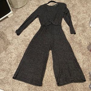 Never worn. Dry Goods Lush Charcoal long sleeve Jumpsuit. Size: M